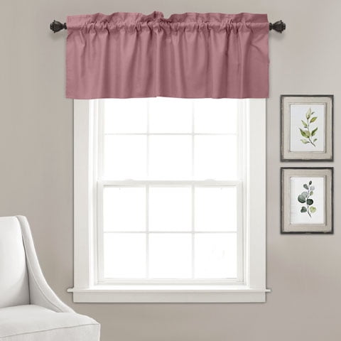 VargottomSolid CottonValancesRod PocketValancesFor WindowsCurtain Toppers One Panel,56x18 Inches, Rose Pink