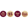 thumbnail image 2 of Darling Souvenir Quinceanera 15 Birthday Stickers for chocolate Candy Labels 190 Pcs-Burgundy & Golden, 2 of 2