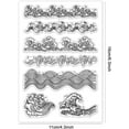 thumbnail image 2 of Waves Clear Stamps Ocean Style Clear Stamps Sea Waves Rubber Stamps Transparent Silicone Stamps for Card Making DIY Scrapbooking Journals Crafts Photo Album Decor Summer Beach, 2 of 9