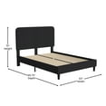 thumbnail image 5 of Flash Furniture Addison Charcoal Queen Fabric Upholstered Platform Bed - Headboard with Rounded Edges - No Box Spring or Foundation Needed, 5 of 11