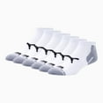 thumbnail image 2 of PUMA Mens 6 Pack Quarter Crew Socks 10-13 White/Grey/Black Detail, 2 of 2