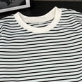 thumbnail image 3 of Nwiuh Toddler Boy Girl Cotton Crewneck Sweatshirt Kids Lightweight Long Sleeves with Stripe Fall Fashion Tops (Light Blue, 1-2 Years), 3 of 3