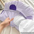thumbnail image 4 of Queen Size Fitted Sheet Set - Lavender Polka Dot 3 Piece Bedding Sets 16" Deep Pocket Fitted Sheet with 2 Pillowcases, Modern Minimalist Dots Pattern Brushed Microfiber Hotel Luxury Bed Sheets, 4 of 9