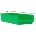 thumbnail image 4 of Akro-Mils 30158 18-Inch by 8-Inch by 4-Inch Plastic Nesting Shelf Bin Box, Green, Case of 12, 4 of 8