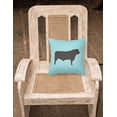 thumbnail image 2 of Black Angus Cow Blue Check Fabric Decorative Pillow, 2 of 2