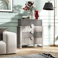 thumbnail image 6 of LGHM 4 Drawer Dresser, Modern Fluted Chest of Drawers for Bedroom, Living Room, Gray, 6 of 11
