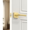 thumbnail image 3 of Matte Door Handles Interior Knurled Privacy Door Handles Heavy Duty Door Lever for Bedroom or Bathroom Reversible Keyless for Left Right Handed Doors AM, 3 of 7