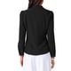 thumbnail image 3 of CAMISA DE TRABAJO CHIC PARA MUJER INSPIRADA, CON RAYAS, CUELLO DE ENCAGE, BOTONES, MANGA LARGA, BLUSA DE OFICINA XL NEGRA, 3 of 6