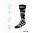 thumbnail image 6 of MeMoi Rings and Rungs Cotton Blend Striped Socks - Boys - Male, 8-9, Black, 6 of 7
