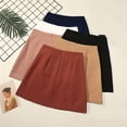 thumbnail image 4 of Falda Corta de Verano de la Moda Casual de las Mujeres de Cintura Baja A-Línea Asimétrica Falda Plisada, 4 of 6