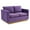 Purple, variant on LeisureMod Loveseat Upholstered in Velvet with Brushed Gold Stainless Steel Base and Removable Cushions for Modern Home, Living Room, Offices Nervo Collection in Purple