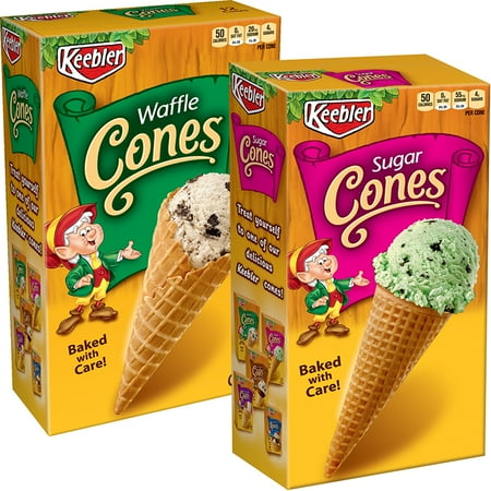 Keebler Ice Cream Cones - Pick 2 Bundles (Best Selling Ice Cream Brands)