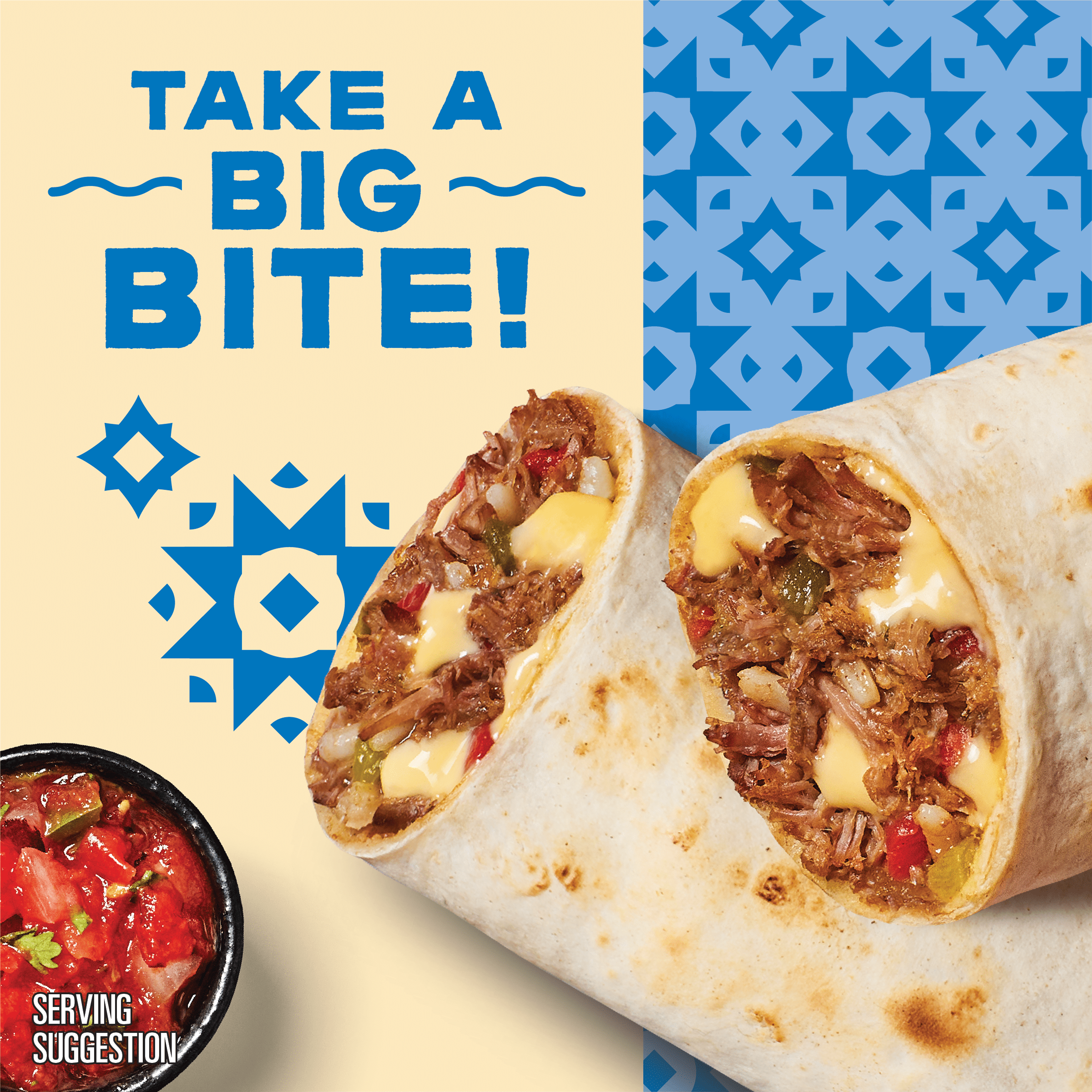 El Monterey Signature Shredded Steak and Cheese Burrito, 4.8 oz (Frozen)
