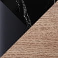 thumbnail image 2 of LumiSource Black Metal, Natural Wood, Black Marble Daniella End Table, 2 of 6