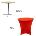 thumbnail image 3 of Your Chair Covers - 36 x 30 Inch Lowboy Cocktail Round Stretch Spandex Table Cover Red, 3 of 4