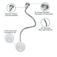 thumbnail image 4 of 5PCS LED Foco de cuello de cisne flexible Lámpara de rotación de 360 ​​​​grados (Plata), 4 of 6