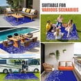 thumbnail image 4 of Blue Botanical Outdoor Rug for Patio/Deck/Porch, Non-Slip Large Area Rug 5 x 7 Ft, Farmhouse Spring Summer Flower Indoor Outdoor Rugs Washable Area Rugs, Reversible Camping Rug Carpet Runner, 4 of 8