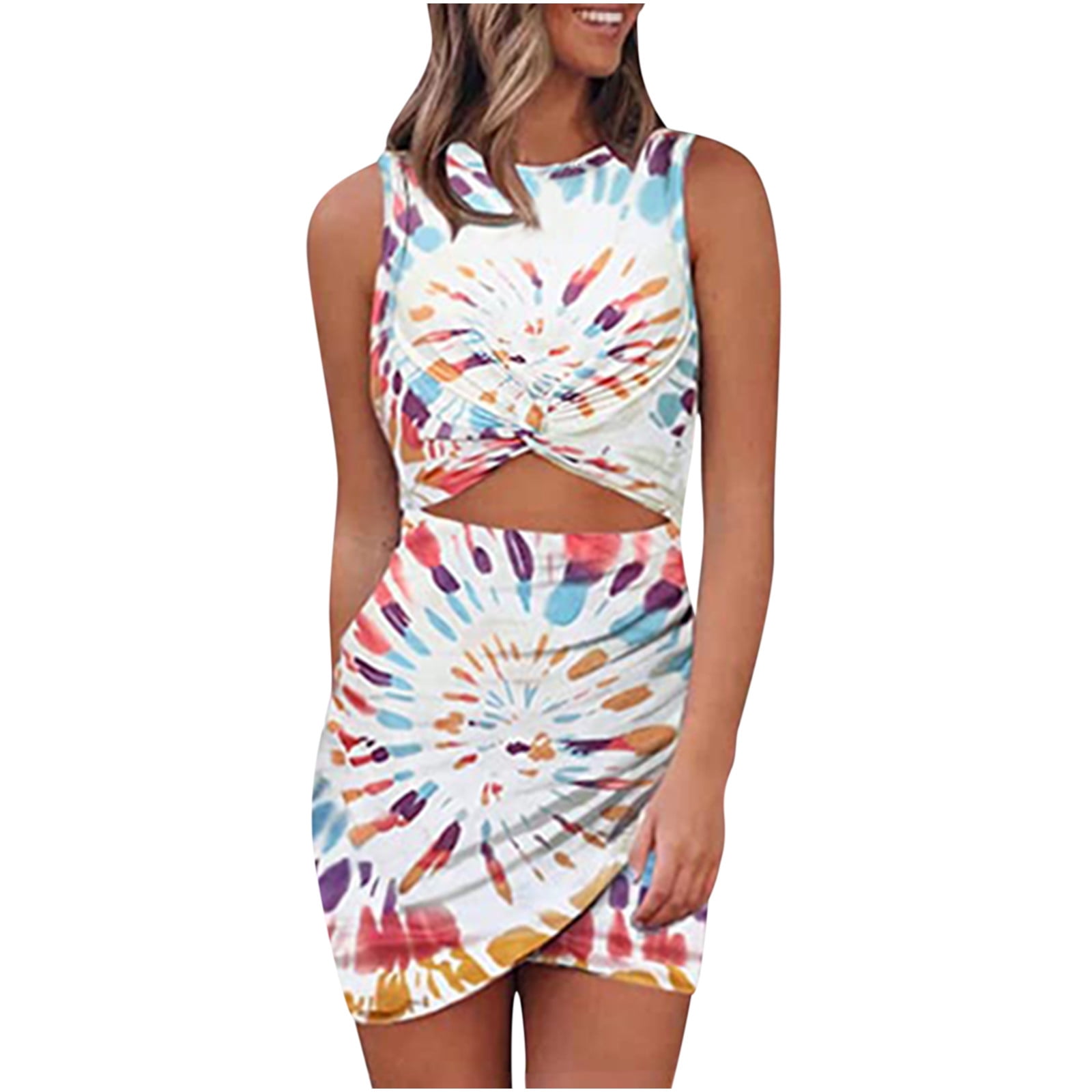 Ruched Bodycon Mini Dress Cutout Club 