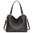 thumbnail image 2 of Vintage PU Leather Tote Handbag for Women, 2-in-1 Top Handle Satchel Crossbody Shoulder Bag, Casual Daily Work Travel Purse, 2 of 8