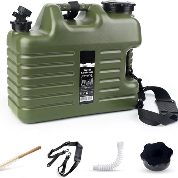 5 Gallon Water Jug, Camping Water Container BPA Free Water Storage with Spigot No Leakage Portable Emergency Water Tank for Outdoor Hiking Camping Picnic Supplies