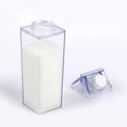 thumbnail image 3 of Botella de agua de cartón de leche 17oz (500mL) Botellas de leche cuadradas transparentes de plástico Sin BPA Botella de agua a prueba de fugas Portátil Reutilizable, 3 of 5