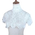 thumbnail image 4 of CAILDANL Women's Lace Turtleneck Detachable Fake Collar Half Shirt Blouse Lace Flower Pullover Simple Shirt Collar Collar, 4 of 4