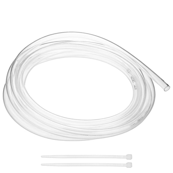 Uxcell Vinyl Tubing 0.24" ID x 0.31" OD 10ft Flexible Plastic Tube With 2 Hose Ties, Lightweight Hybrid Hose for Water Gardening [Clear]