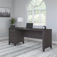 thumbnail image 2 of Scranton & Co 72" Transitional Engineered Wood Office Desk with Drawers in Gray, 2 of 7