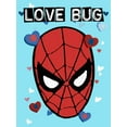 thumbnail image 2 of Girl's Marvel Valentine's Day Spider-Man Love Bug Graphic Cropped T-Shirt Blue Medium, 2 of 3