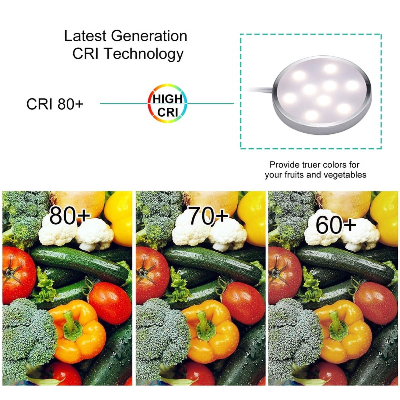 LED Under Cabinet Puck Light 6 Pack,Under Counter Lights With Wireless Timer Remote Dimmable