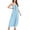 Light Blue, variant on DailyTrove Fashion Women Summer Round-Neck Casual Solid Sleeveless Sleepshirts Sling Backless Dress