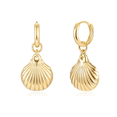 thumbnail image 1 of Pendientes Xtellar dorado Aretes Dorados Concha Elegantes Regalo, 1 of 4