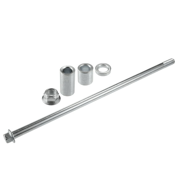 1 Set Front Rear Axle with Bushing and Screw Bolt M12 330mm Dirt Bike Scooter ATV Wheel Axle Silver Tone