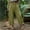 Army Green women's elastic waist harem pants a1, variant on Women's Elastic Waist Harem Pants Casual Flowy Solid Bohemian Drawstring Palazzo Trousers Summer Vacation Beach Lounge Yoga Wear, Blue 2XL