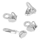 thumbnail image 3 of Paquete de 10 tiradores de cremallera galvanizados vibrantes, resistentes, duraderos y elegantes de repuesto para cremalleras de níquel blanco, 3 of 8