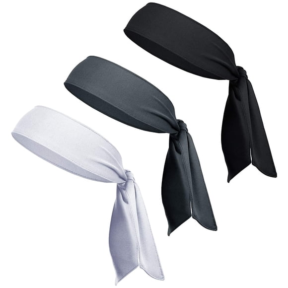 Paquete de 3 cintas para la cabeza para hombres, cintas para tenis, karate y ninja, cintas para el sudor deportivas para hombres y mujeres.