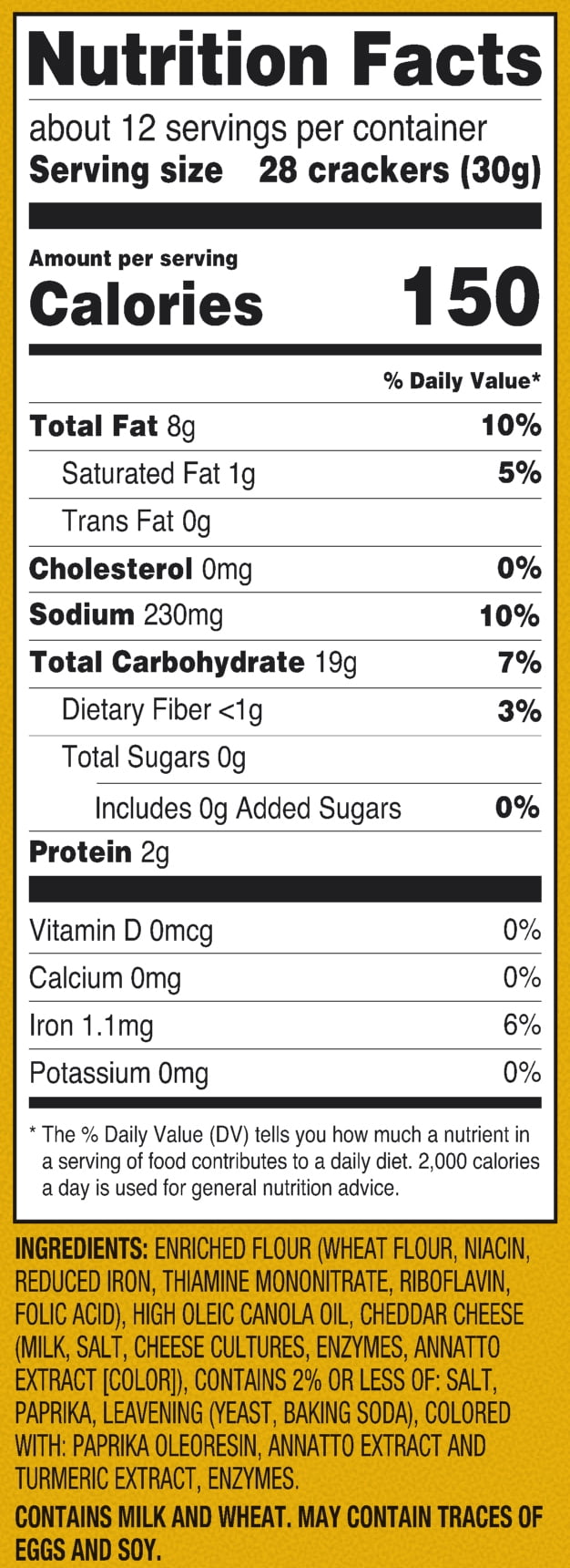 Great Value Cheese Crackers, 12.4 oz