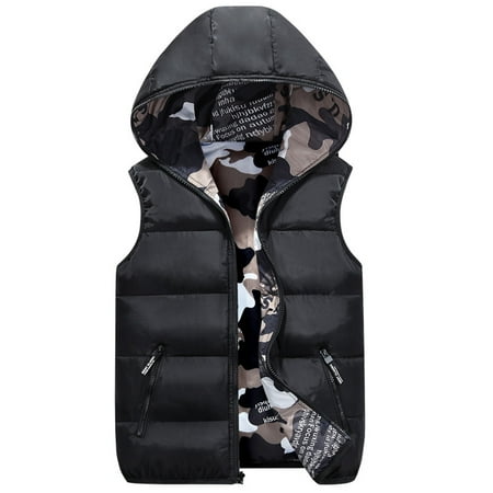 

EHQJNJ Kids Jacket Boys Kids Winter Hooded Vest Padded Camo Reversible Waist Coat Sleevelss Jacket Toddler Boy Jackets Camo 3Xl