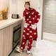 thumbnail image 3 of Conjunto de Pijamas de franela para Mujer, ropa de dormir con estampado Kawaii, con gorro de terciopelo, para el hogar, para Otoño e Invierno, 3 of 4