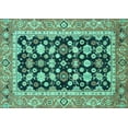 thumbnail image 1 of Ahgly Company Indoor Rectangle Abstract Turquoise Blue Modern Area Rugs, 6' x 9', 1 of 4