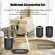 thumbnail image 4 of 4-Piece Bathroom Accessories Set: Toothbrush Holder, Toilet Brush, Cup and Plate, Gray, 4 of 4