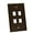 BROWN, variant on Quest Technology Single Gang 6-Port Keystone Black Wall Plate, 10 Pack