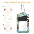 thumbnail image 2 of Sloth Luggage Tag, Travel Tags, Handbag Tag - Square PU Leather 2 Pack with Privacy Cover and Stainless Steel Ring - Suitable for Travel, Backpack, Handbag [Amazon Approved], 2 of 7