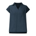 thumbnail image 5 of Womens Linen Tank Tops V Neck Casual Cami Sleeveless Blouses Summer Loose Fit Tank Shirt, 5 of 7