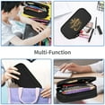 thumbnail image 7 of TEQUAN Large Capacity Pencil Case, Magic Evil Seeing Eye Pattern Pencil Pouch 2 Compartments Pencil Bag (Black), 7 of 7