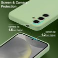 thumbnail image 3 of WWS-Case for Samsung Galaxy S24 5G, Soft Liquid Silicone Phone Cover Shockproof Full Body Protection S24 Phone Case with Anti-Scratch Microfiber Lining - Matcha Green, 3 of 4