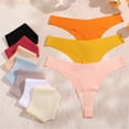 thumbnail image 6 of Unseamed G-string Thongs Women Not Show Thong Underwear Stretch Breathable Low Rise Bikinis Underwear T Back Panties, 6 of 8