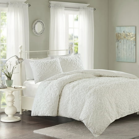 Home Essence Amber 3 Piece Tufted Cotton Chenille Duvet Cover Set