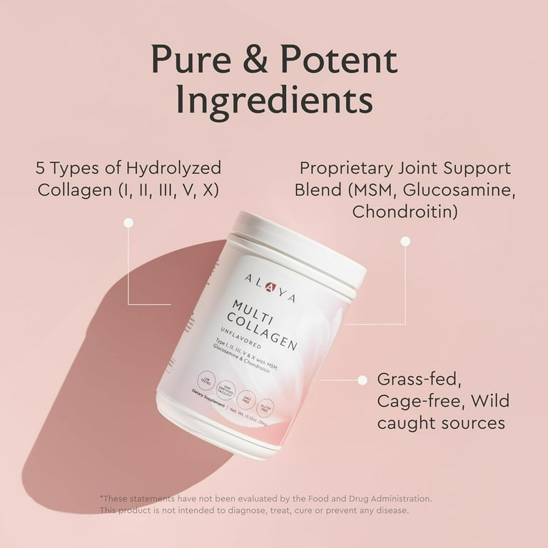 Alaya Naturals Multi Collagen Powder, 13.55 oz (40 servings)
