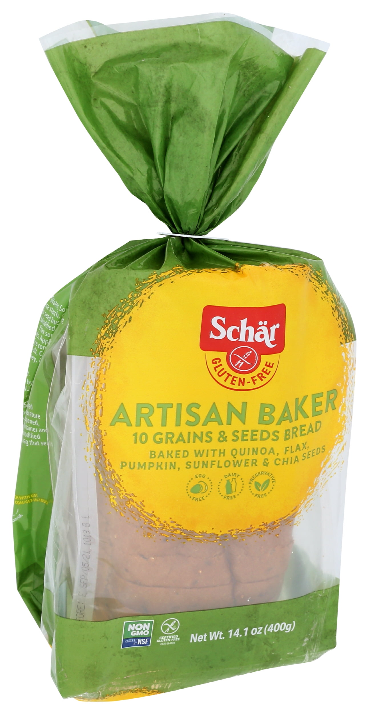 (Price/Case)Schar 1100690501 Gluten Free Artisan Baker 10 Grains & Seeds Bread 8-13.6 Ounce